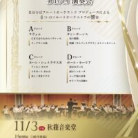 奈良アマチュアフルート合奏団'S 第10回演奏会 チラシ表面